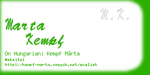 marta kempf business card