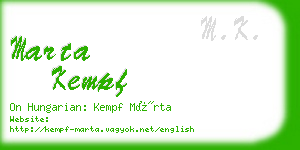 marta kempf business card